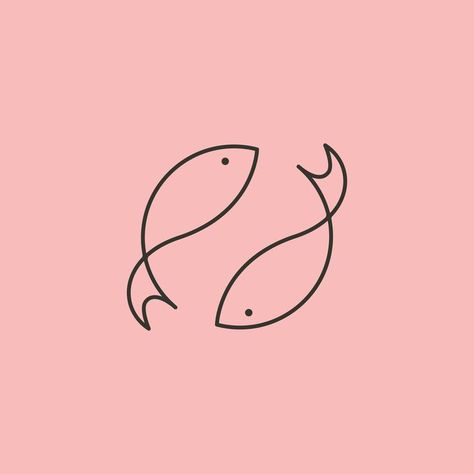 Fish Logo Design, Fish Line Art, Yin Yang Fish, Sushi Logo, Line Art Logo, Logo Youtube, Fish Symbol, Fish Icon, Logo Instagram