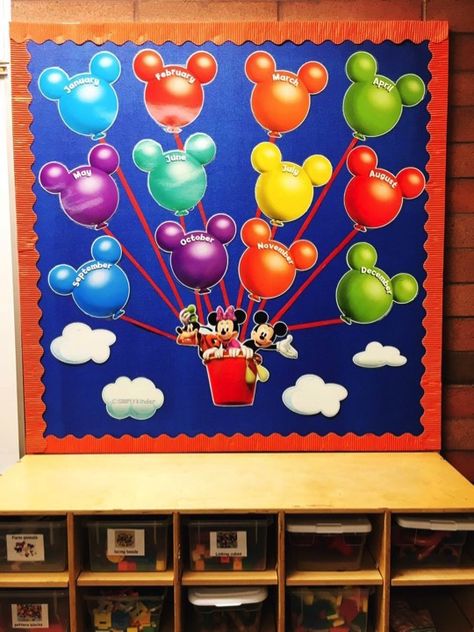 Mickey Mouse Clubhouse Classroom Birthday Bulletin Board Set - Simply Kinder Disney Classroom Decorations, Disney Bulletin Boards, Birthday Chart Classroom, Mickey Mouse Classroom, Preschool Birthday, Disney Themed Classroom, Birthday Board Classroom, Board Classroom, Mickey Theme