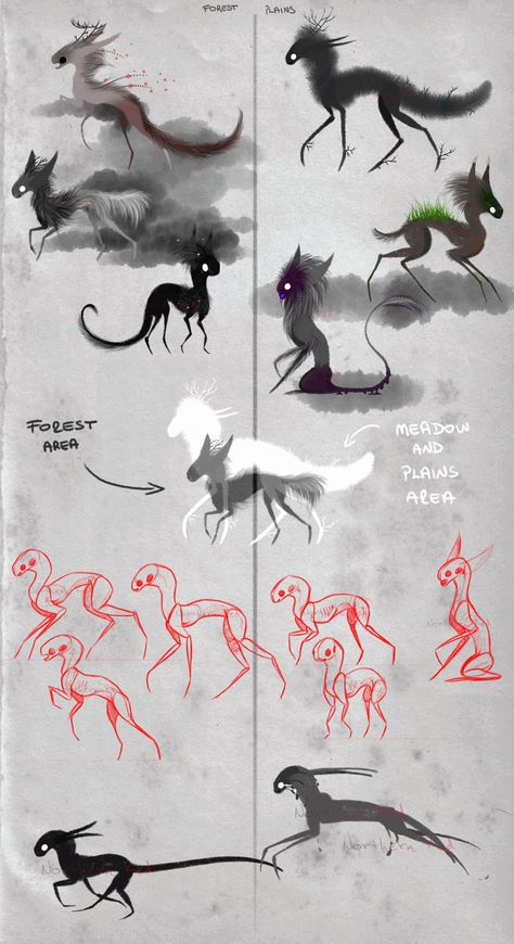 Odd Creatures Drawing, Creature Design Tips, Shadow Creature Art, Shadow Character Design, Shadow Oc, Shadow Animals, Creature Oc, Creatures Mythical, Shadow Walker