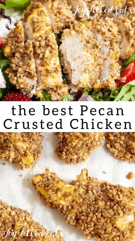 Juicy Chicken Tenders, Pecan Crusted Chicken, Low Sugar Diet Recipes, Whole30 Chicken, Pecan Chicken, Low Carb Low Fat Recipes, Boiled Egg Diet Plan, Best Low Carb Recipes, Low Carb Diet Recipes