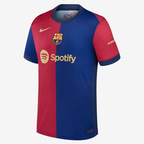 Gavi Barcelona 2024/25 Stadium Home Men's Nike Dri-FIT Soccer Jersey Gavi Barcelona, Jersey Barcelona, Barcelona Jerseys, College Soccer, Match Day, Sports Uniforms, Custom Jerseys, The Pitch, For Sale Sign