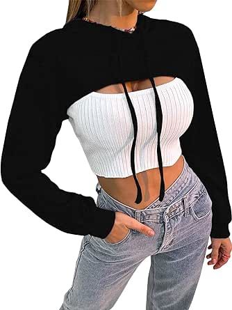 Super Cropped Hoodie, Rave Hoodie, Super Crop Top, Sweatshirt Aesthetic, Crop Top Hoodie, Crop Top Sweatshirt, Punk Outfits, Hip Hop Dance, Women Hoodies Sweatshirts