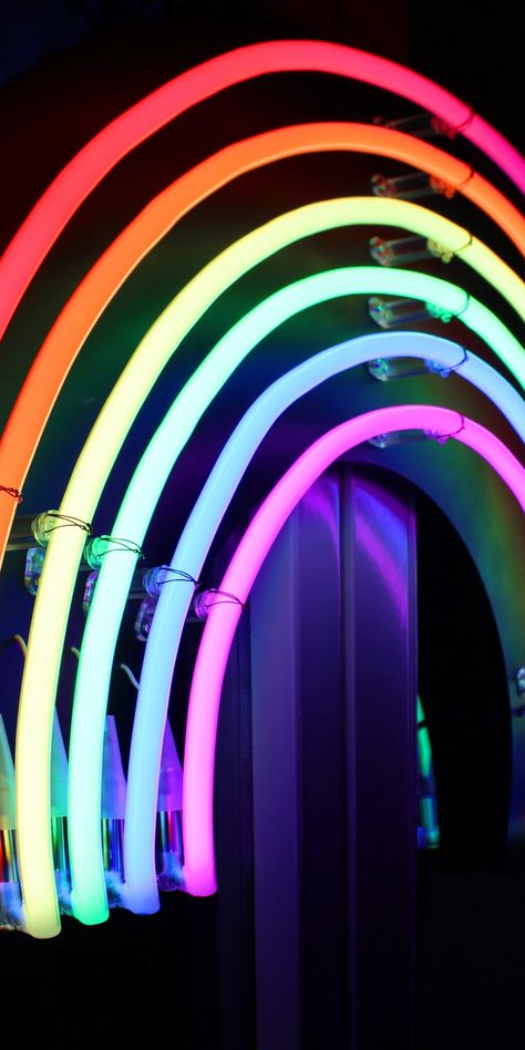 Download 1080x2160 wallpaper Curves, lights, inscription, colorful, Honor 7X, Honor 9 Lite, Honor View 10, 19903 Neon Lights, In The Dark, Arch, Neon, Led, Tumblr