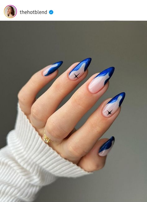 Uñas Aesthetic, Dark Blue Nails, Baby Blue Nails, December Nails, Easy Nails, Smink Inspiration, Blue Nail Art, Blue Nail Designs, Winter Nail Designs