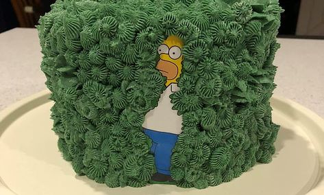 Woolworths Coles mud cake hack: The Simpsons Homer decorated meme dessert in Sydney | Daily Mail Online Woolworths Cake Hack, Coles Mud Cake Hack, Simpsons Cake Ideas, The Simpson Birthday Cake, Mud Cake Hack Woolworths, Homer Cake The Simpsons, Woolworths Cakes, 22nd Birthday Cakes, Cake Hacks