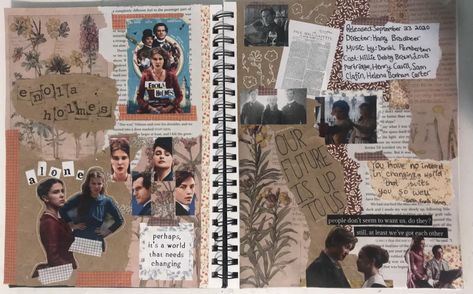 Enola Holmes Movie, Tv Journal, Holmes Movie, Film Journal, Journal 3, Scrapbook Book, Journal Scrapbook, Enola Holmes, Tv Characters