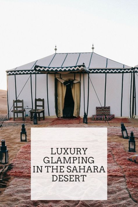 Luxury #Glamping Adventure in the Sahara Desert, #Morocco Morocco Trip, Desert Morocco, Desert Travel, Luxury Glamping, The Sahara Desert, Visit Morocco, Luxury Camping, Morocco Travel, Sahara Desert