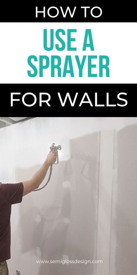 How To Spray Paint Inside The House, Painting With Sprayer, Spray Paint Interior Walls, Using A Paint Sprayer On Walls, How To Paint Interior Walls, Spray Painting Interior Walls, How To Use A Paint Sprayer On Walls, Spray Paint Walls Bedrooms, Spray Wall Painting