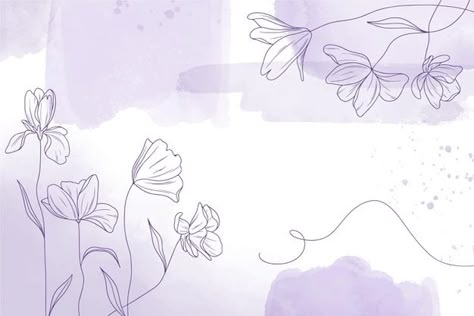 Watercolor background with hand-drawn el... | Free Vector #Freepik #freevector #background #watercolor #light #hand-drawn Light Purple Wallpaper, Purple Aesthetic Background, Wallpaper Notebook, Violet Pastel, Watercolour Texture Background, Cute Laptop Wallpaper, Powerpoint Background Design, Flowery Wallpaper, Mac Wallpaper