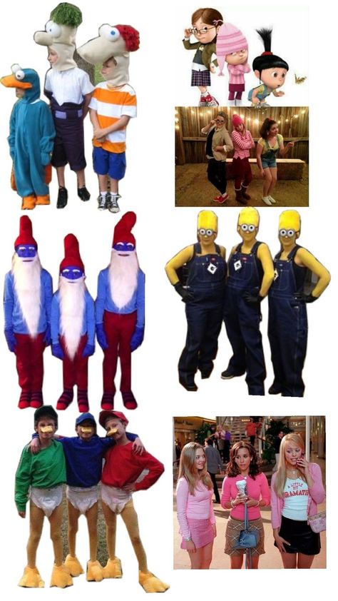 Matching Trio, Trio Halloween Costume Ideas, Trio Halloween Costume, Matching Halloween Costumes, Trio Halloween Costumes, Matching Halloween, Halloween Costumes For Teens, Halloween Costume Ideas, Costumes Halloween