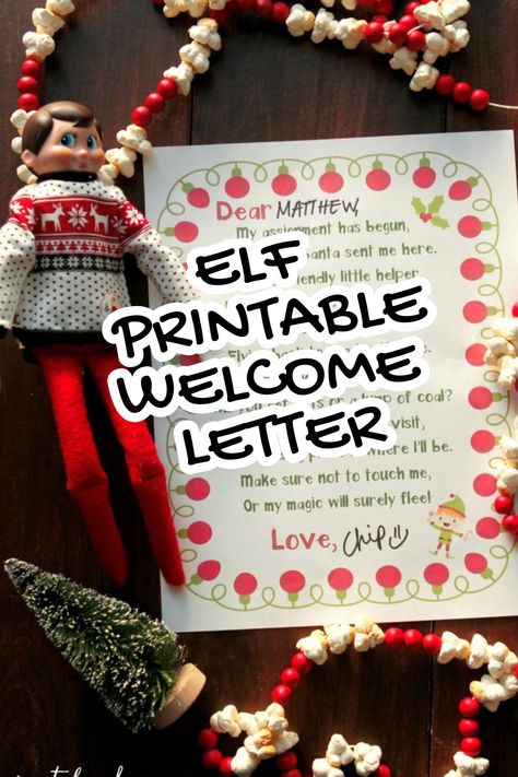 Print this Elf on the Shelf Welcome Letter. Handwrite in the names. Super easy stress free elf idea! Elf On The Shelf Welcome Letter First Time, Elf On The Shelf Signs Free Printable, Welcome Elf On The Shelf First Time, Welcome Elf On The Shelf Back, Elf On The Shelf Writing, Elf On The Shelf Welcome, Elf Welcome Letter, Printable Elf On The Shelf, Elf Welcome