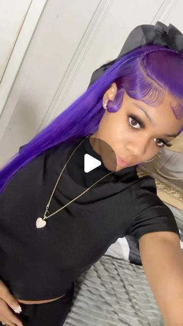 Yonaa on Instagram: "Light skin purple hair😍😍😍What color should I try next?  #haircolor #wiginstall" Purple Weave, Instagram Light, Purple Wig, Quick Weave Hairstyles, Quick Weave, July 10, Light Skin, I Try, Purple Hair