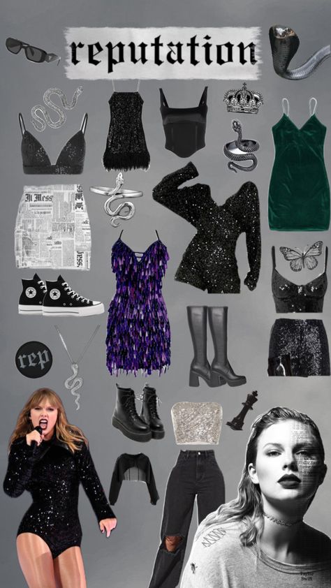 #taylorswift #reputation #reputationtaylorswift #reputationtaylorsverison #reputationalbum #reputationaesthetic #theerastour #theerastouroutfitideas #therastourtaylorswift Taylor Swift Reputation Fits, Ears Tour Reputation Outfits, Taylor Swift Album Outfits Reputation, Reputation Costume Ideas, Taylor Swift Reputation Outfit Eras Tour, Taylor Swift Reputation Outfits Diy, Eras Outfits Reputation, Reputation Taylor Swift Halloween Costume, Reputation Album Outfits