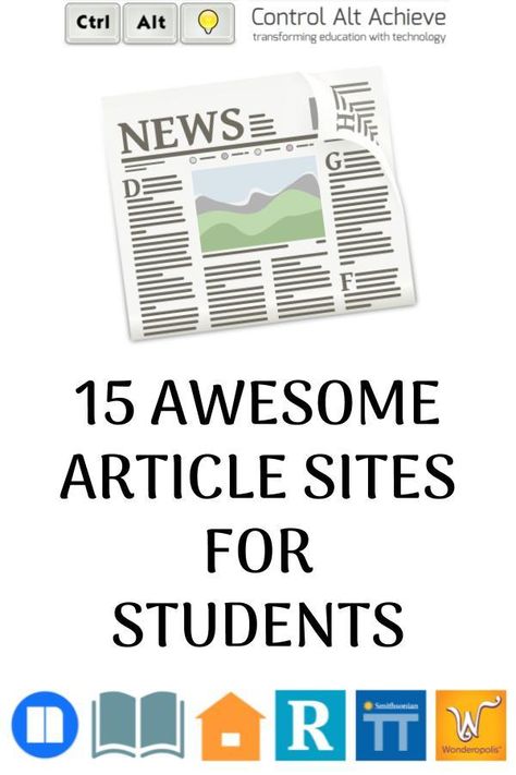 Current event and general interest articles are a wonderful resource for students. Here's a list of useful websites that provide current event and general interest articles for students. All of these sites are free! Feature Article Examples For Students, Civics Aesthetic, Student Newsletter, News Articles For Kids, Sites For Students, Current Events Activities, Current Events Worksheet, Newspaper Club, Articles For Kids