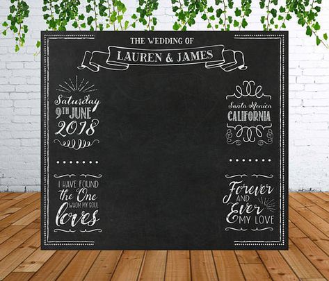 Chalkboard Wedding Backdrop, Photo Op Backdrop, Wedding Photo Backdrops, Graduation Poster, Booth Backdrops, Party Reception, Banner Wedding, Backyard Birthday, Photo Backdrop Wedding