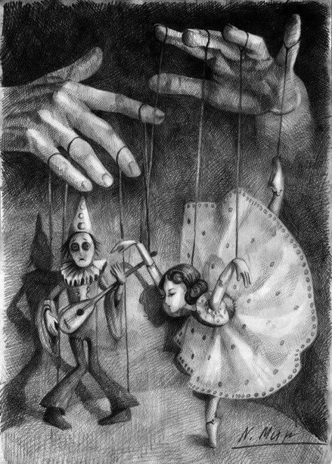 Breaking the bonds poetry challenge Master puppeteer Pull on my strings Tell me what to say Tell me what to sing © From A Poet's Heart Puppet Design, String Puppet, Alice In Wonderland Diy, Puppet Master, Cabinet Of Curiosities, Goth Art, Dark Art Illustrations, Art Masters, Illustrations And Posters