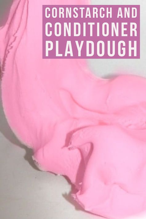 Home Made Playdough Recipe, Slime Recipe Cornstarch, Cornstarch And Conditioner, Conditioner Playdough, Diy Cornstarch, Cornstarch Slime, Easy Playdough Recipe, Diy Playdough, Kids Sensory Play