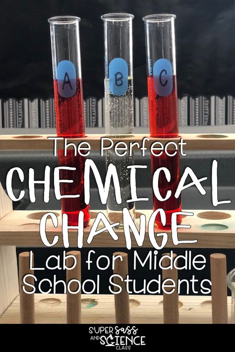 Science For Middle School, Elementary Chemistry Lessons, Middle School Lab Experiments, Chemistry For Elementary Students, Chemical Reactions For Middle School, Middle School Chemistry Experiments, Science Activities For Middle School, High School Chemistry Experiments, Middle School Science Lab