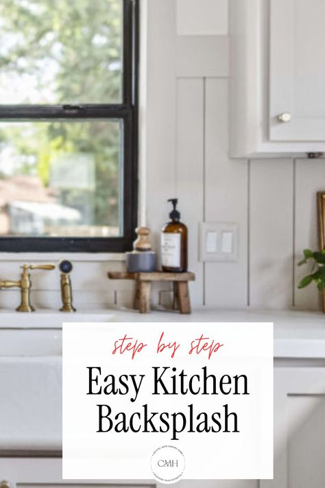 Revamp your kitchen on a budget with these stunning shiplap backsplash ideas perfectly complementing white cabinets! Transform your space into a haven of modern charm with this affordable and aesthetic upgrade. Click to discover how shiplap can elevate your kitchen design effortlessly! Kitchen With Vertical Shiplap Backsplash, Grey Shiplap Backsplash Kitchen, Tile And Shiplap Kitchen, Shiplap For Kitchen Backsplash, Shiplap In Kitchen Backsplash, Shiplap Tile Backsplash Kitchen, Mobile Home Backsplash Ideas, Shiplap As Backsplash, Back Splashback Kitchen Ideas Diy