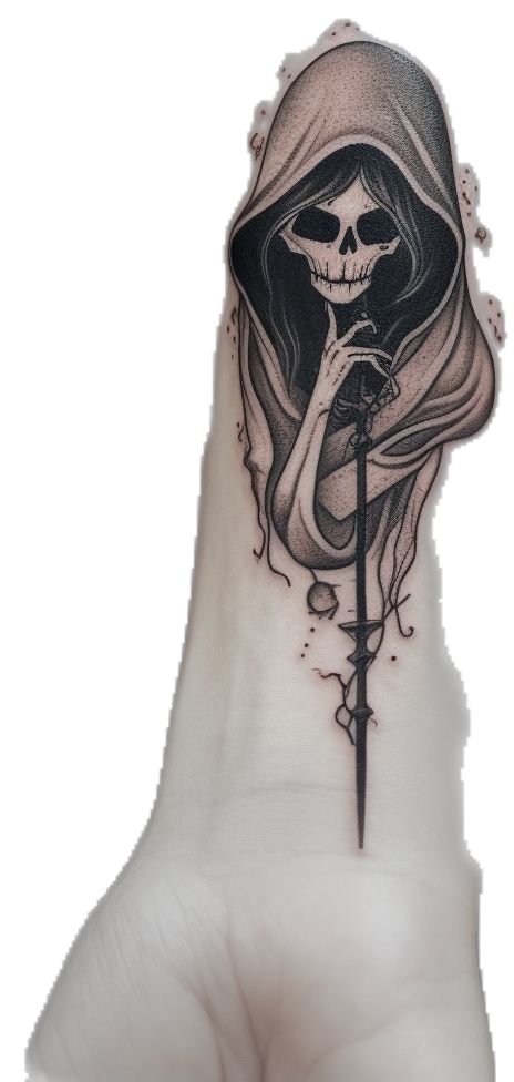 Female Grim Reaper Tattoo, Traditional Tattoo Girls, Female Grim Reaper, Grim Reaper Tattoo, Reaper Tattoo, Grim Reaper, Traditional Tattoo, Girl Tattoos, Tattoos For Women