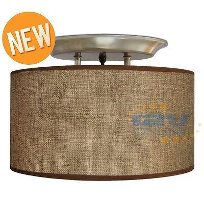 12V LED BROWN Fabric Shade Wall Sconce RV Camper Hall Stairwell Bedroom décor WW - $23.90 | PicClick Rv Organizing, Rv Lighting Fixtures, Dorm Lighting, Rv Lighting, Lamps For Kitchen, Loft Lighting, Cabin Lighting, Ceiling Light Shades, Led Decor