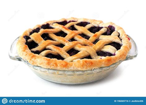 Photo about Homemade blueberry pie with lattice pastry isolated on a white background. Side view. Image of holiday, homemade, dessert - 196069716 Pie Side View, Pie Lattice, Lattice Pastry, Homemade Blueberry Pie, Homemade Dessert, Blueberry Pie, Baking Supplies, Wooden Background, View Image