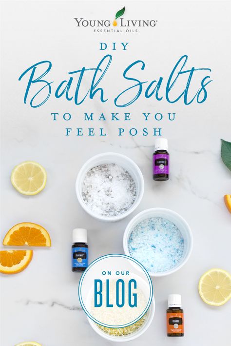 Soaking in luxury is easy and relaxing! Learn how to make and use essential oil-infused DIY bath salts! #yleo #diy #essentialoils Diy Bath Salts With Essential Oils, Bath Salts Diy Recipes, Diy Bath Salts, Bath Salts Recipe, Bath Salts Diy, Young Living Essential Oils Recipes, Essential Oils Bath, Essential Oils Gifts, Oil Gifts