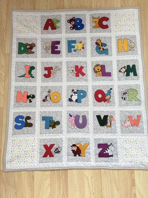 Alphabet quilt Alphabet Quilt Block Patterns, Alphabet Quilt Pattern, Alphabet Baby Blanket, Abc Quilt Pattern Alphabet Letters, Babt Abc Quiltbaby Boy Crochet Blanket, Abc Panel Quilt, Alphabet Quilt, Quilted Baby Blanket, Abc Letters