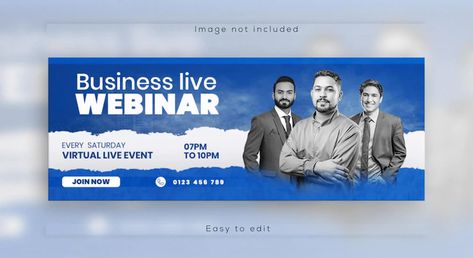 Event Banner Design Inspiration, Website Banner Design Inspiration, Web Banner Design Inspiration, Webinar Banner, Facebook Banner Design, Webinar Design, Edit Poster, Fb Banner, Website Banner Design