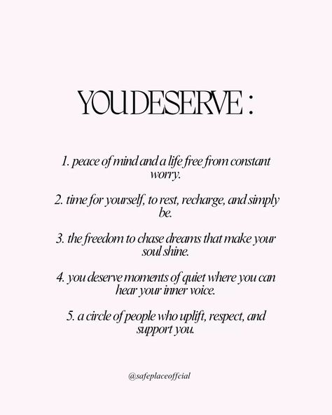 You deserve... 🤍🫶🏻 Not Everyone Deserves You, Short Quotes Love, You Deserve The World, Soul Shine, You Deserve Better, Chasing Dreams, Inner Voice, You Deserve It, I Deserve