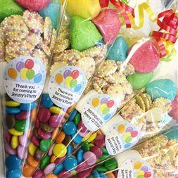 Sweetie Cones, Stickers Text, Sweet Cone, Birthday Party Balloons, Candy Cone, Party Bags Kids, Party Sweets, Sweet Cones, Kids Party Games