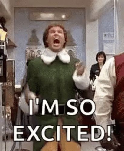 Excited Meme, Elf Memes, Funny Christmas Memes, Elf Gif, Excited Gif, Christmas Animated Gif, Funny Cartoon Faces, Christmas Memes Funny, Funny Couples Texts