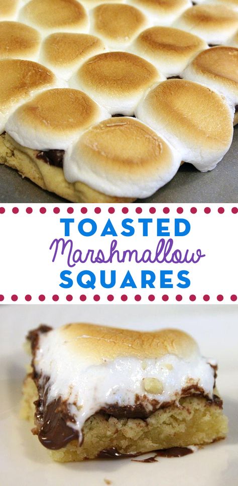 Marshmallow Dessert Recipes, Marshmallow Squares, Marshmallow Fluff Recipes, Marshmallow Desserts, Fluff Recipe, Recipes With Marshmallows, Chocolate Hazelnut Spread, Chocolate Nutella, Marshmallow Fluff