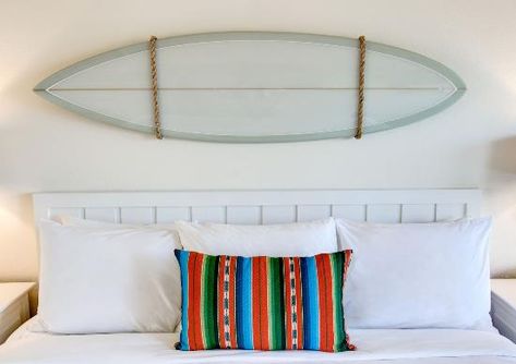 Laguna Beach House, Surf Culture, California Surf, Above Bed, Comfy Bed, Updating House, Main Bedroom, Toddler Room, Outdoor Shower