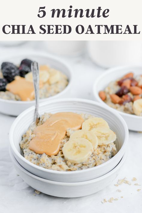 Oatmeal Healthy Recipes, Breakfast Recipes Oatmeal, Oatmeal Breakfast Recipes, Making Oatmeal, Cooked Oatmeal, Chia Seed Oatmeal, Oatmeal Ideas, Oatmeal How To Make, What Is Healthy Food