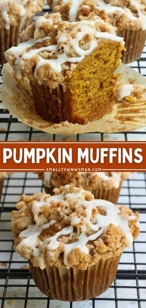 Moist Pumpkin Muffins, Cinnamon Streusel Topping, Muffins Pumpkin, Pumpkin Streusel, Pumpkin Streusel Muffins, Pumpkin Muffins Easy, Crumb Muffins, Pumpkin Muffin Recipes, Fall Baking Recipes