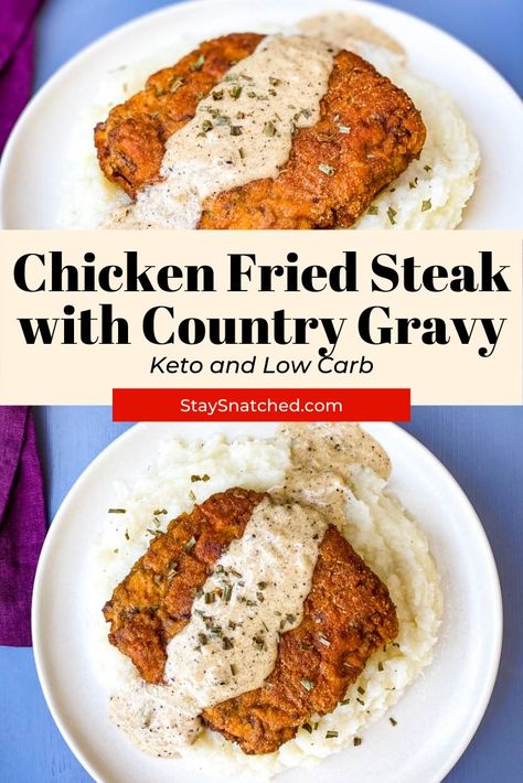 Cubed Chicken Recipes, New York Steak Recipe, Chopped Steak Recipes, White Country Gravy, Country Fried Steak Recipe, Cube Steaks, Beef Cubed Steak, Cube Steak And Gravy, Country Fried Chicken