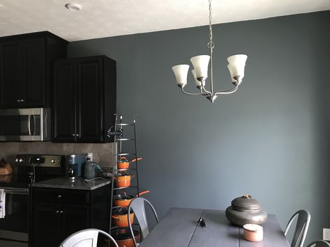 Duke Gray Magnolia Paint, Gray Palette, Magnolia Paint, Gray Painted Walls, Dark Grey Paint, Home Dining Room, Ryan Homes, Small Kitchen Ideas, Grey Exterior