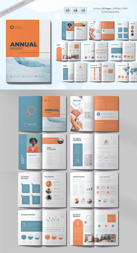 Company Annual Report Brochure Design AI, EPS, PSD. 20 Pages. Brochure Booklet Design Layout, Brochure Index Page Design, Print Brochure Design, Workbook Design Inspiration, Quarterly Report Design, Brochure Page Design, Corporate Magazine Layout Design, Report Template Design Layout, Report Layout Design Inspiration