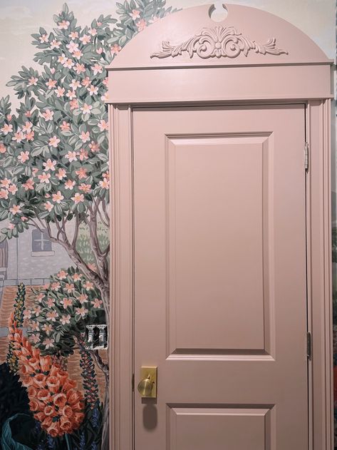 Mudroom Bathroom with DIY Ornamental Door Trim: A Lowe’s Inspired Project – Home With Q Wall Inlet Ideas, Over The Door Molding, Front Door Embellishments, Painted Bathroom Door, Decorative Door Trim, Door Mirror Makeover, Unique Bathroom Door Ideas, Doorway Trim Ideas, Diy Door Ideas