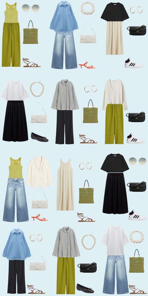 Red Skirt Outfits, Clothes Capsule Wardrobe, Trendy Work Outfit, Capsule Wardrobe Casual, Spring Summer Capsule Wardrobe, Capsule Wardrobe Work, Capsule Wardrobe Outfits, Fashion Capsule Wardrobe, Summer Capsule