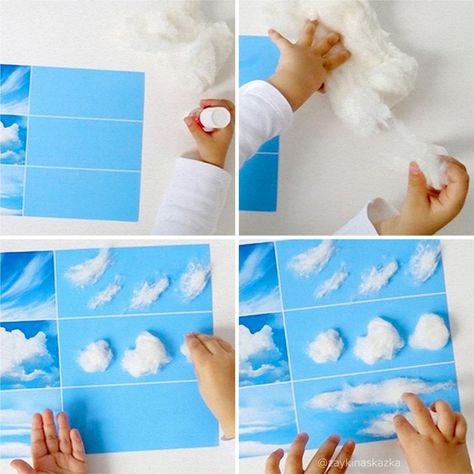 Cloud Theme Activities, Preschool Cloud Activities, Weather Crafts Preschool, Cloud Activity, Weather Lesson Plans, Weather Activities Preschool, Cloud Activities, Weather Activities For Kids, September Preschool