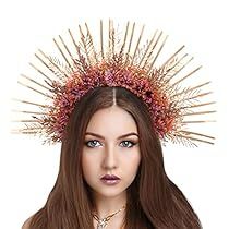 Renfaire Costume, Sunburst Crown, Goddess Headband, Unique Crown, Costume Wedding, Crown Headpiece, Halo Crown, Elegant Ladies, Crown Headband