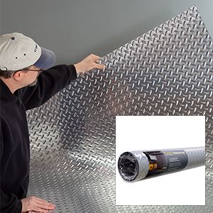 Garage Shop Wall Ideas, Diamond Plate Wall, Diamond Plate Garage Wall, Diamond Plate Decor, Garage Walls Covering Ideas, Aluminum Wall Panel, Upcycle Home, Wall Sheets, Waterproof Wall Panels