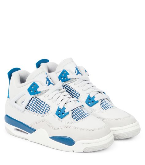 Air Jordan 4 Retro leather sneakers in white - Nike Kids | Mytheresa Zapatillas Air, Sky Shoes, Pretty Sneakers, Jordan Shoes Retro, Cute Nike Shoes, Design Shoes, Jordan 4 Retro, Cute Nikes, Air Jordan 4