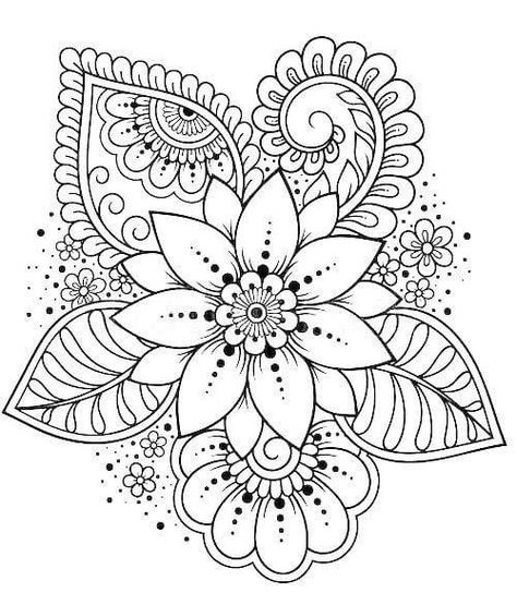 Tato Mandala, Mehndi Flower, Tattoo Graffiti, Henna Drawings, Mehndi Style, Tattoo Zeichnungen, Muster Tattoos, Flower Drawing Design, Design Mandala