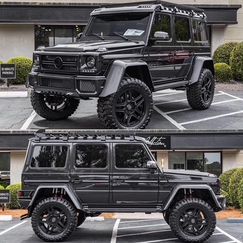 All Black 2017 MERCEDES-BENZ G550 BRABUS 4X4 SQUARED All Black Cars, Black G Wagon, Allroad Audi, Mercedes Jeep, Mercedes Auto, Black Mercedes, Black Mercedes Benz, Black Cars, Mercedes Suv