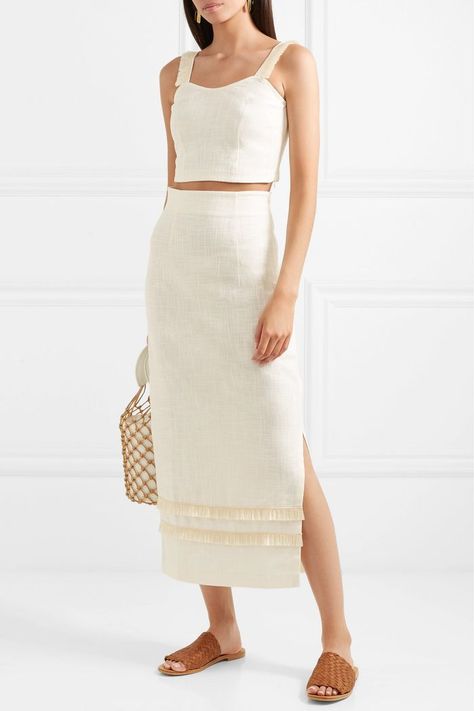 St Agni, Skirt And Top Set, Daytime Dresses, Set Outfit, White Skirts, Minimal Fashion, Net A Porter, Simple Outfits, Two Pieces