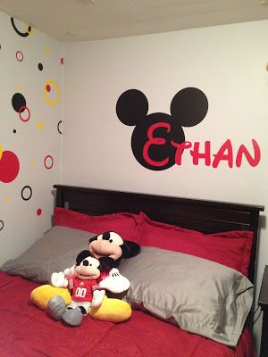 Love. Life. Laughter. Happily ever after...: disney wall decal Mickey Mouse Bedroom Toddler, Mickey Mouse Bedroom Decor, Mickey Bedroom, Mickey Mouse Room Decor, Happily Ever After Disney, Mickey Mouse Room, Mickey Mouse Bedroom, Disney Wall Decals, Cool Bedrooms For Boys