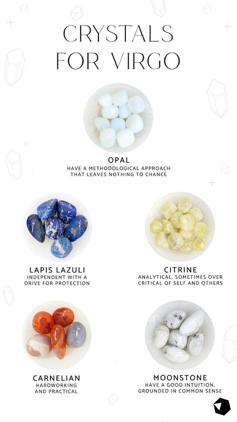 Crystals For Virgo, Virgo Crystals, Virgo Gemstone, Crystal Pairings, Crystals Guide, Witches And Warlocks, Witch Goddess, Zodiac Crystals, Crystal Healing Chart